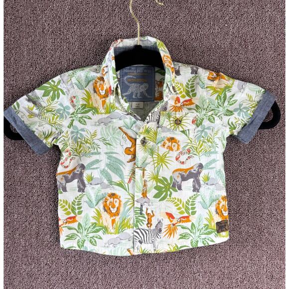 Notting Hill WII Monsoon Safari Shirt 6-12 Months Unisex Button Up - Picture 1 of 9